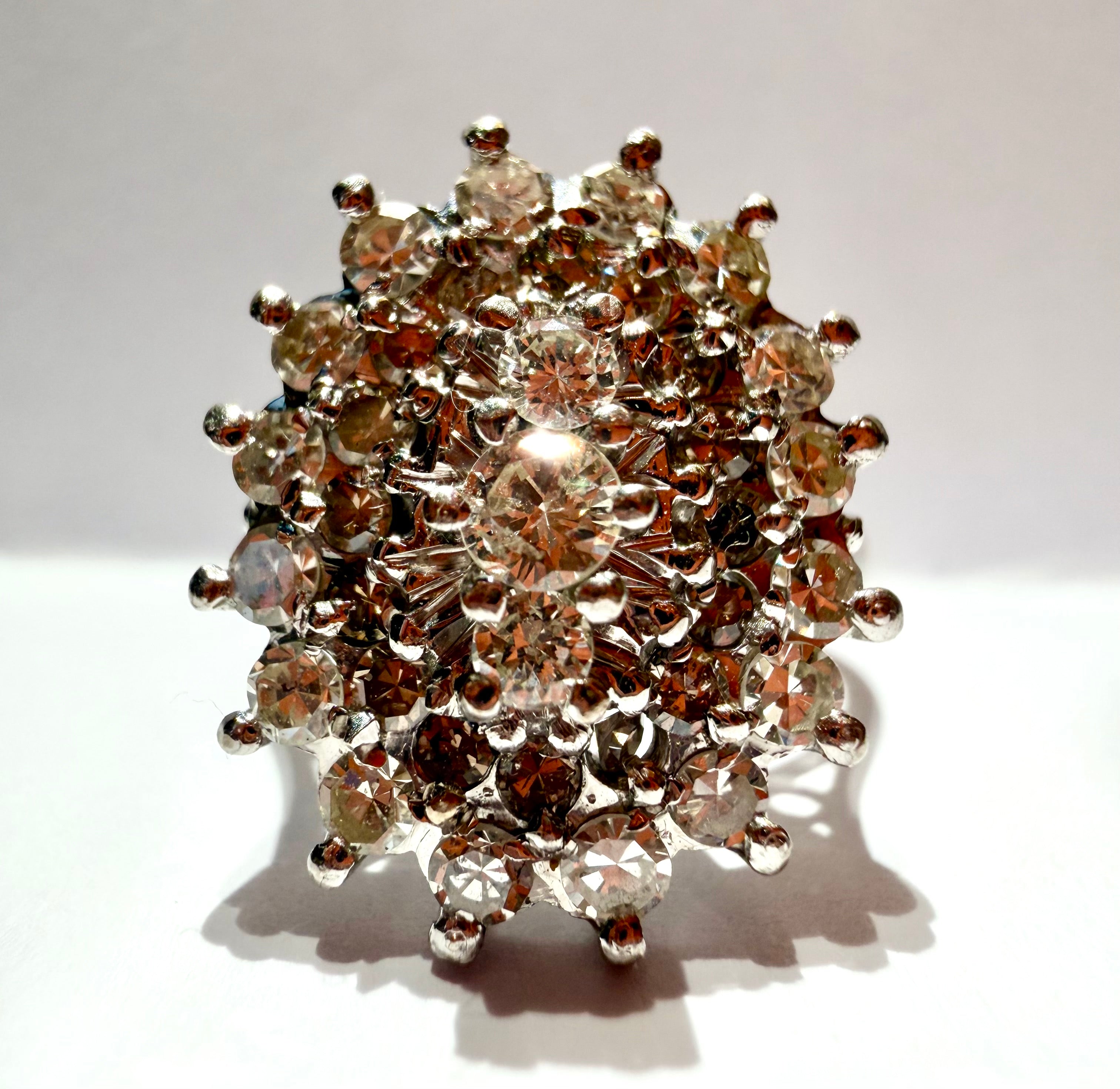 Lot 83: 18ct (36) Natural Diamonds White Gold Ring