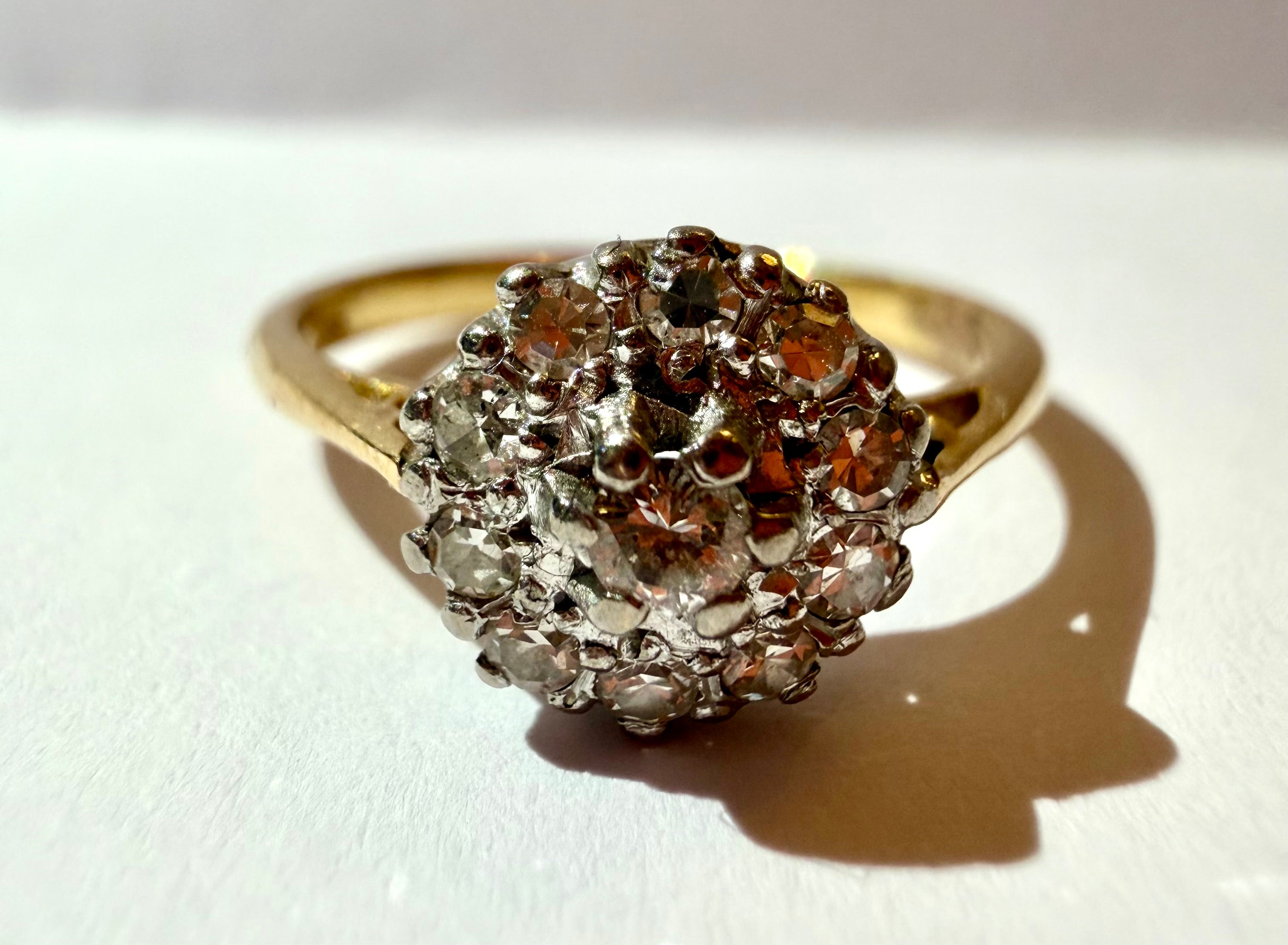 Lot 4: 18ct Yellow Gold Diamond Cluster Ring Estimate