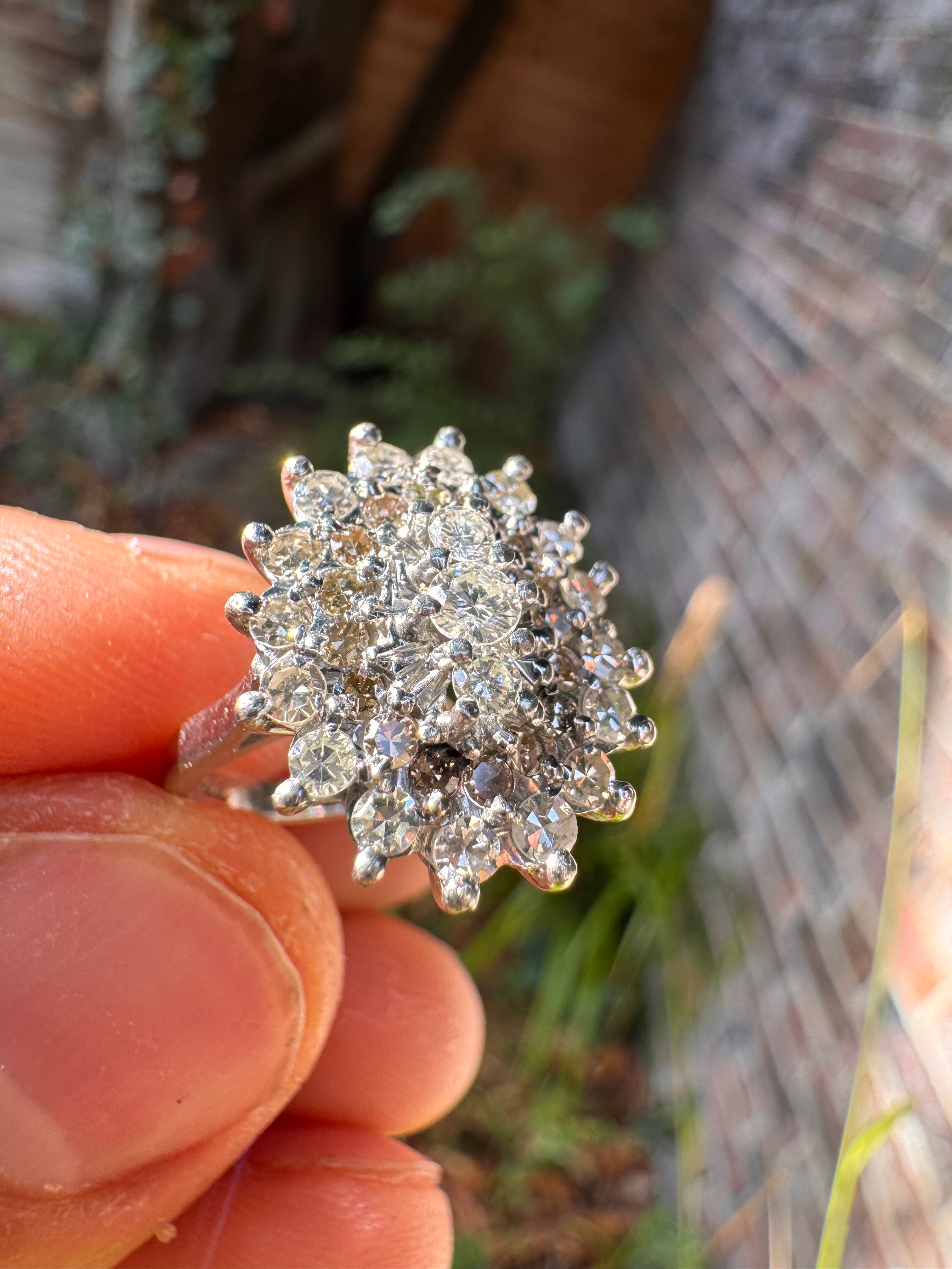 Lot 83: 18ct (36) Natural Diamonds White Gold Ring