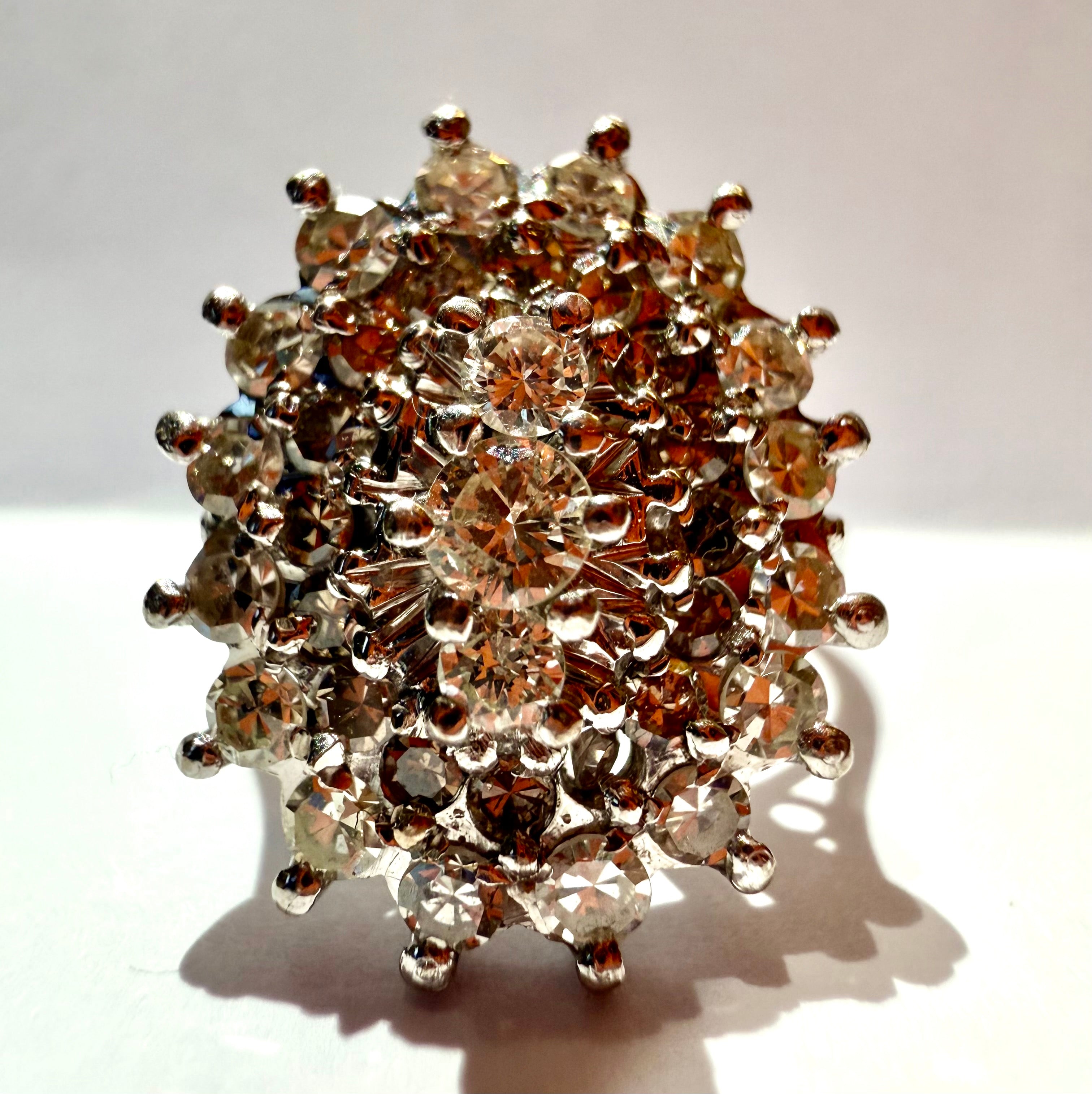 Lot 83: 18ct (36) Natural Diamonds White Gold Ring