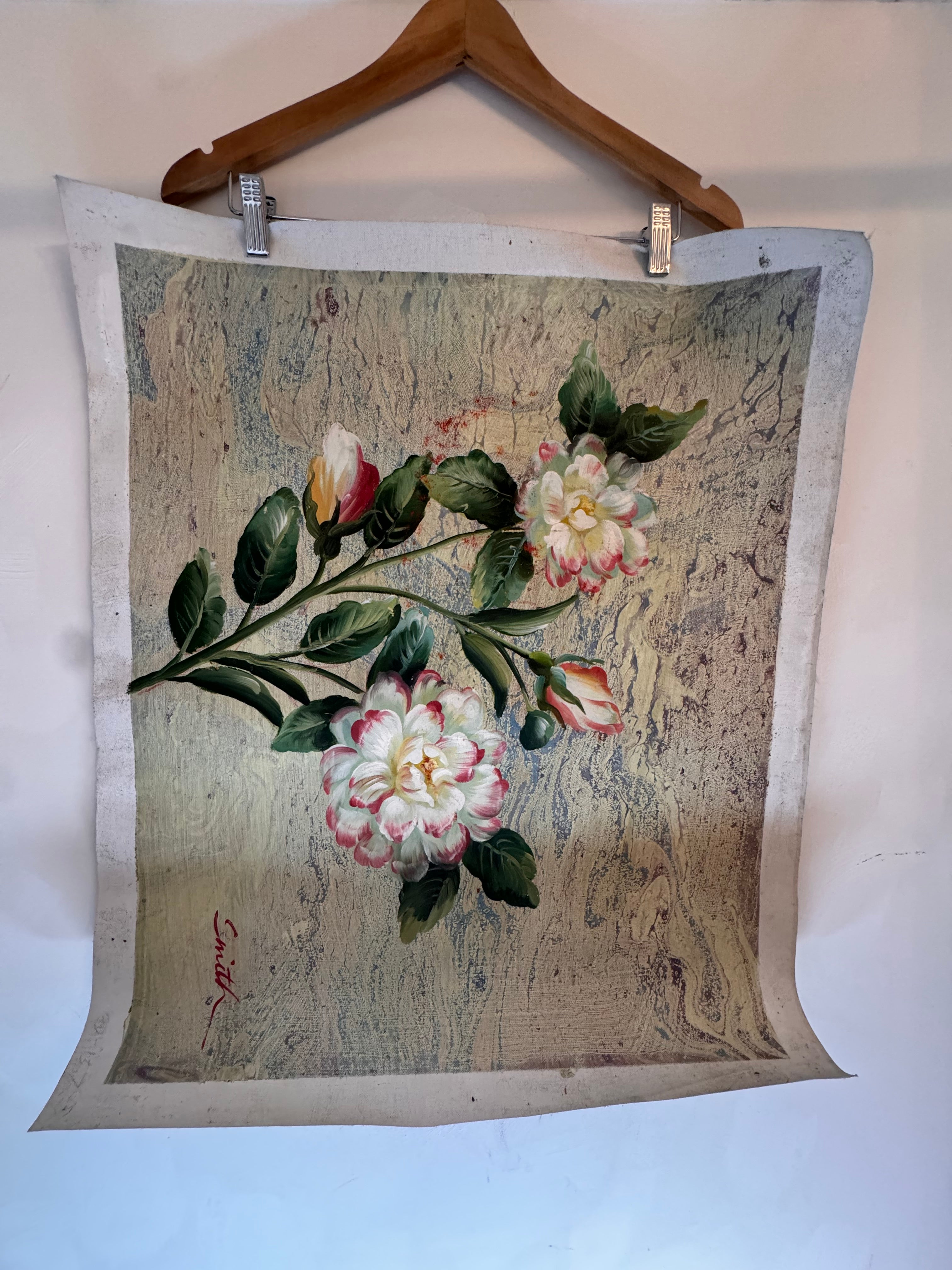 Lot 8: Floral Art Artwork - Barcelona, Spain based Artist (Estimate £20-30)