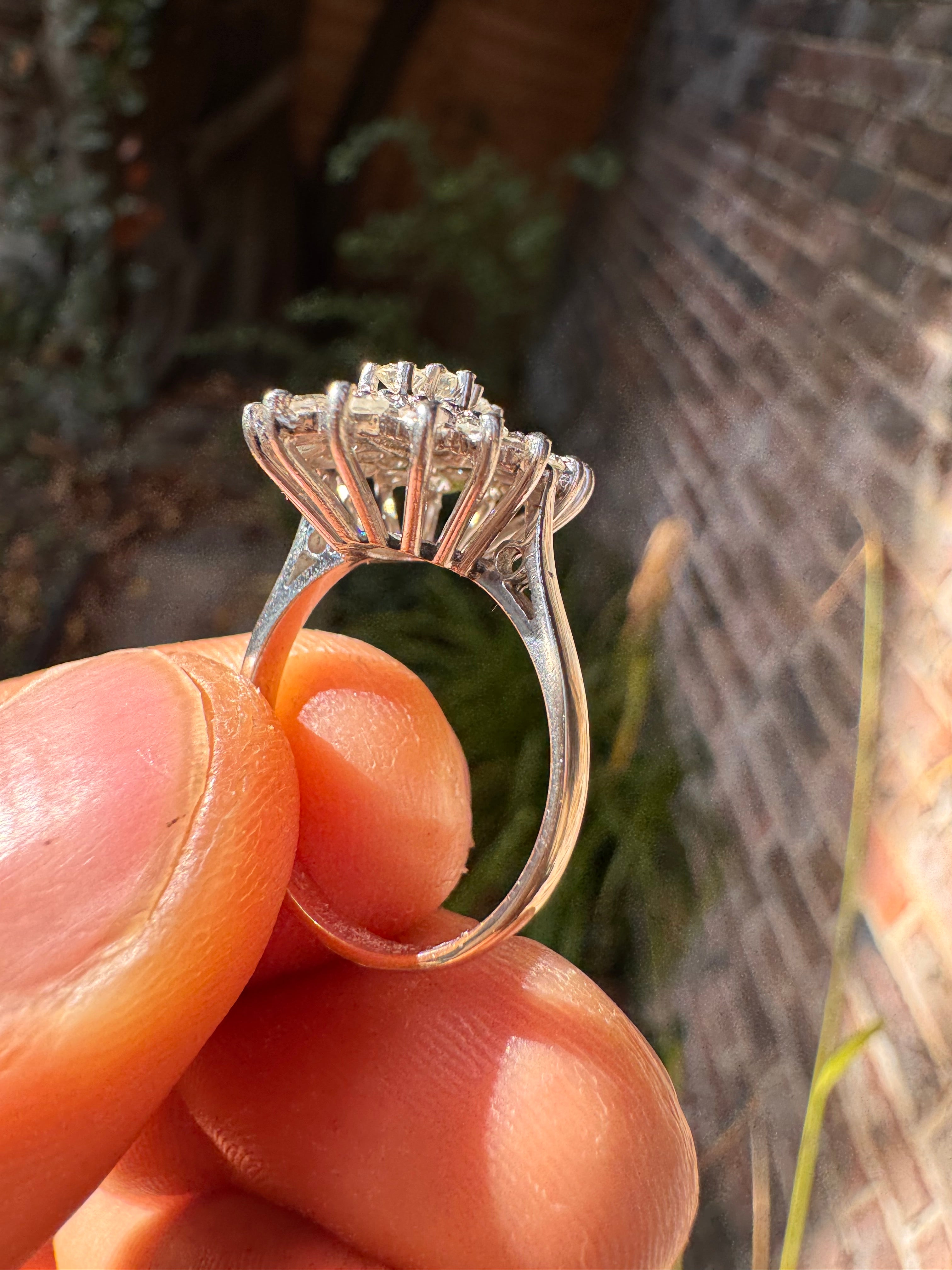 Lot 83: 18ct (36) Natural Diamonds White Gold Ring
