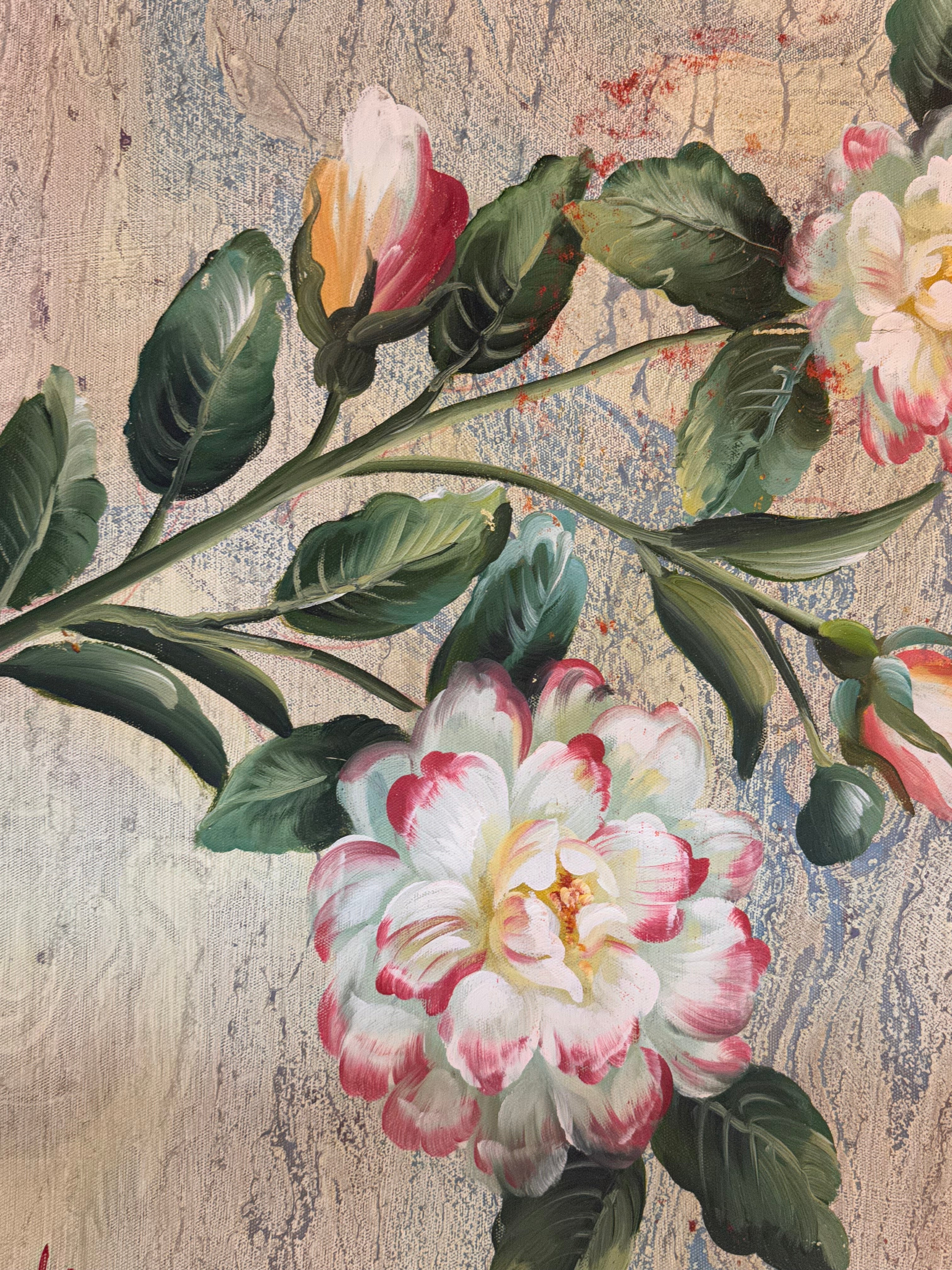 Lot 8: Floral Art Artwork - Barcelona, Spain based Artist (Estimate £20-30)