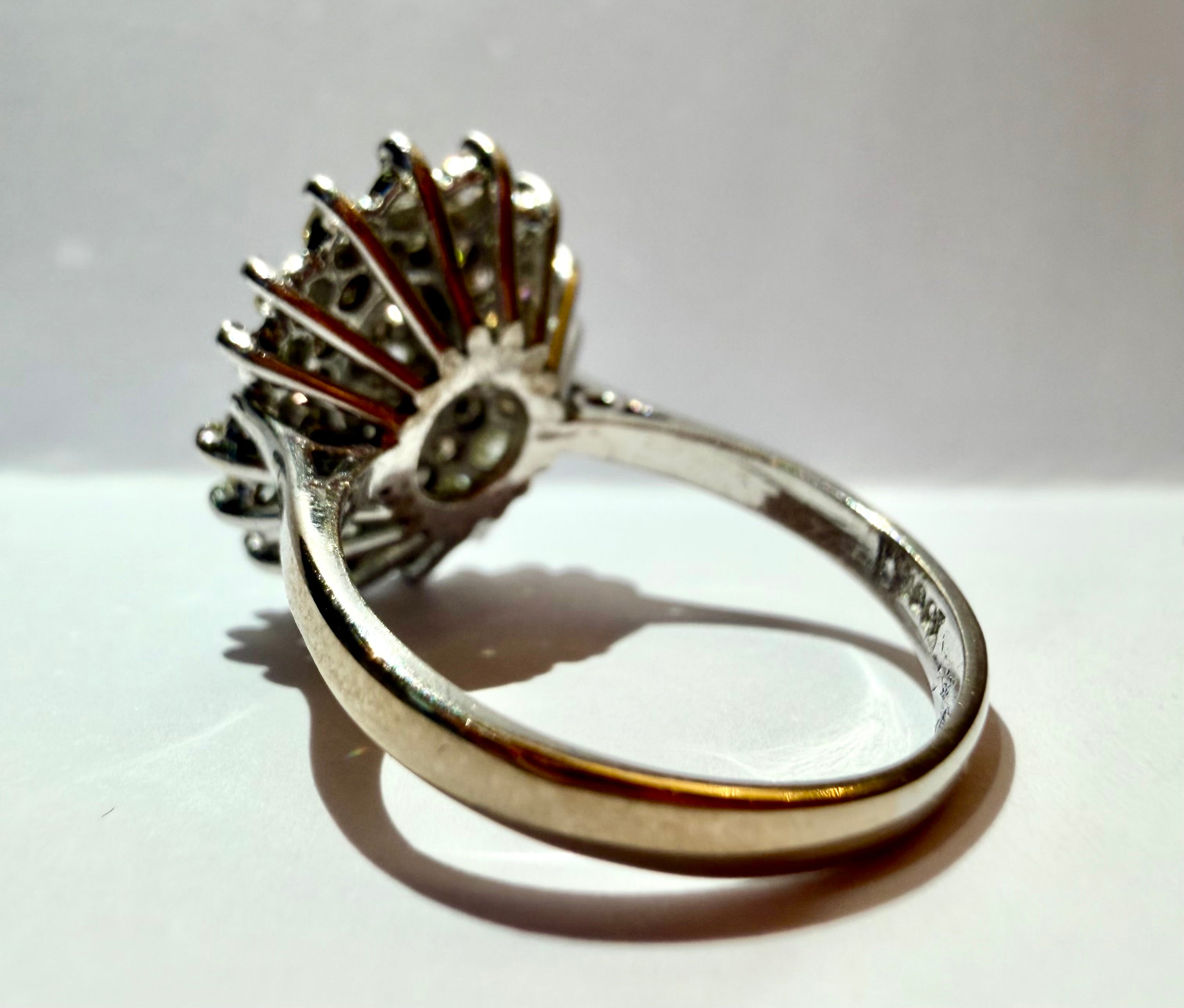 Lot 83: 18ct (36) Natural Diamonds White Gold Ring