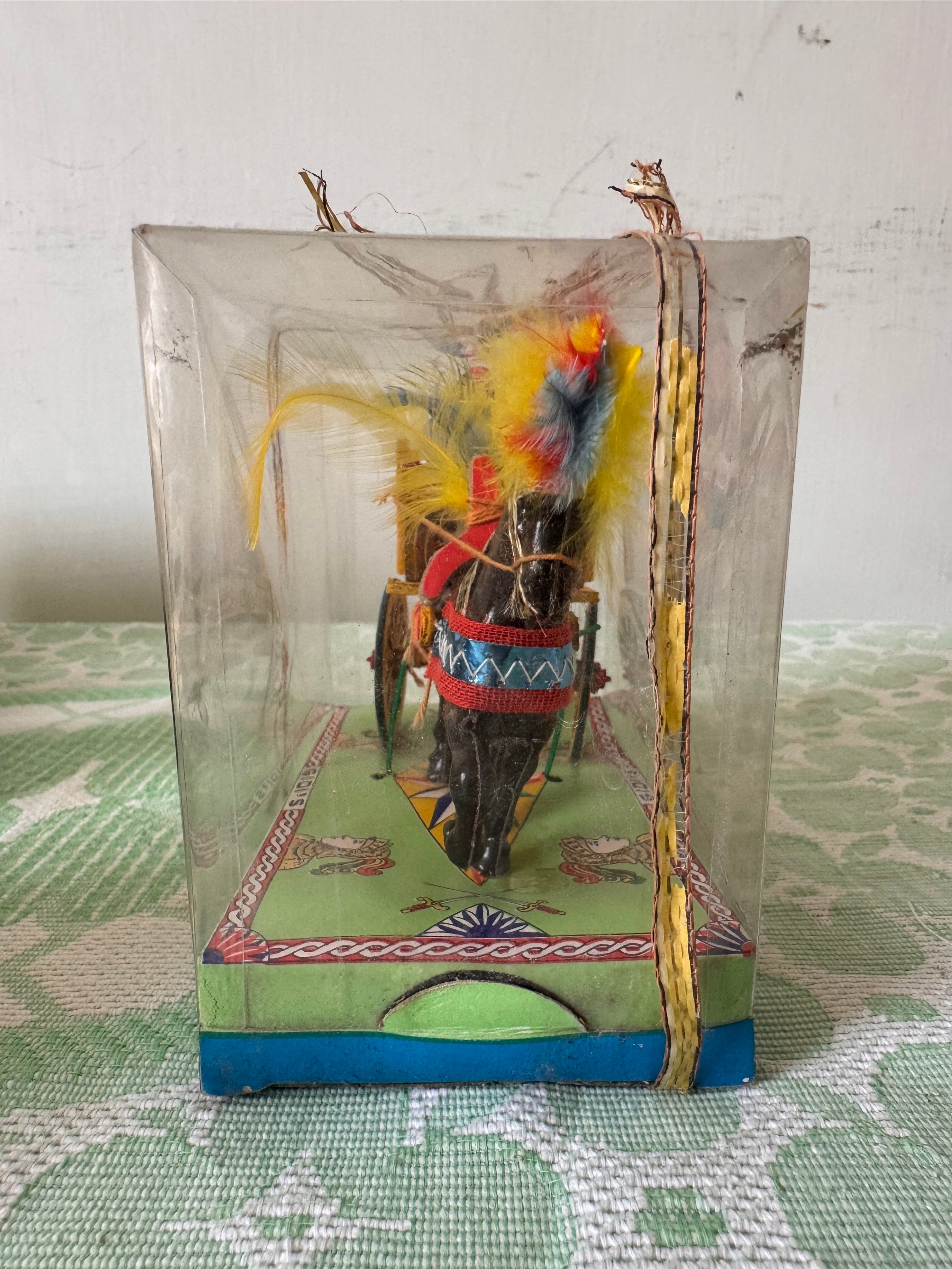 Vintage gidi's carrettino siciliano italy horse & cart figurine