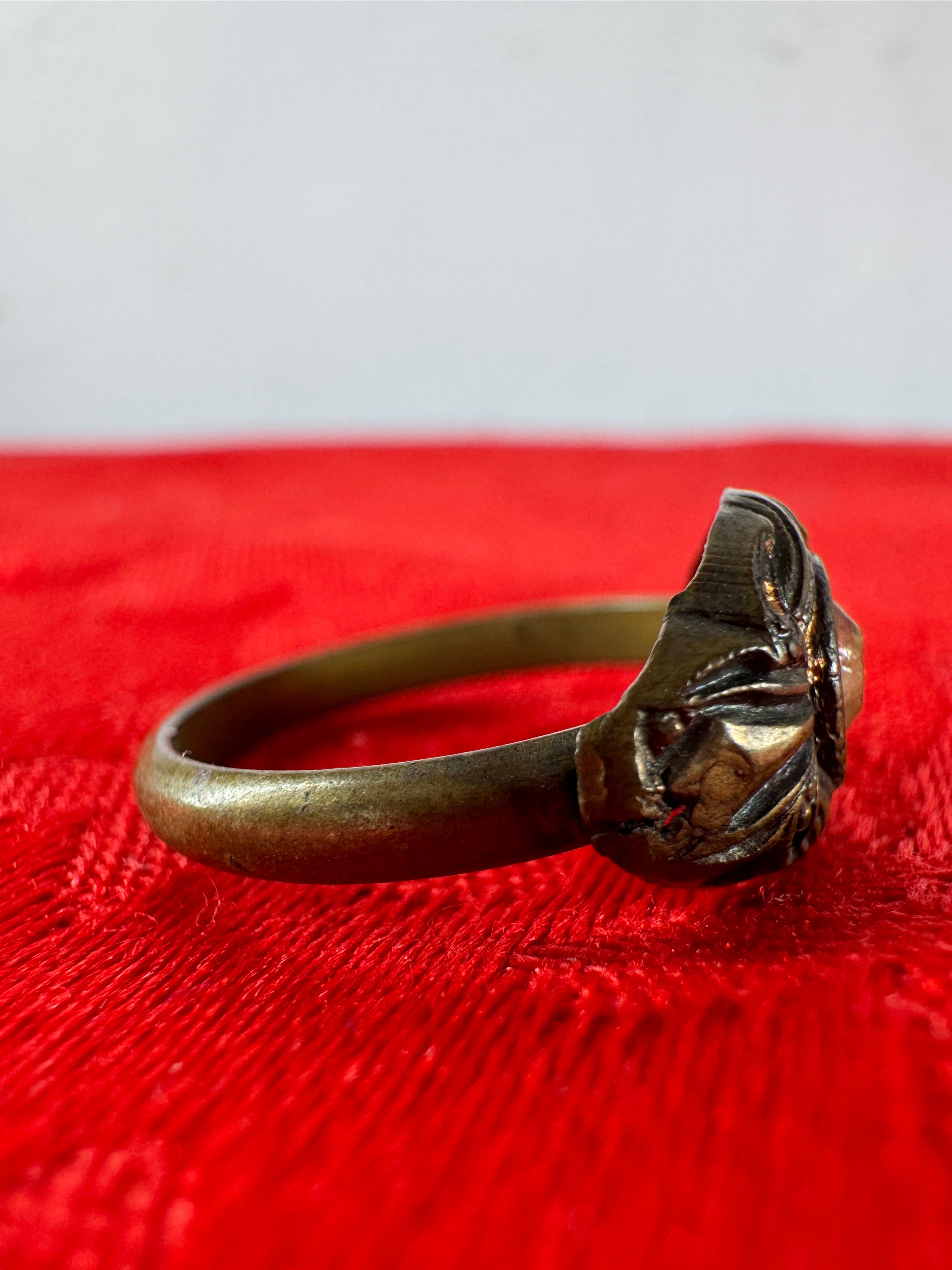 Two brass vintage Italian rings