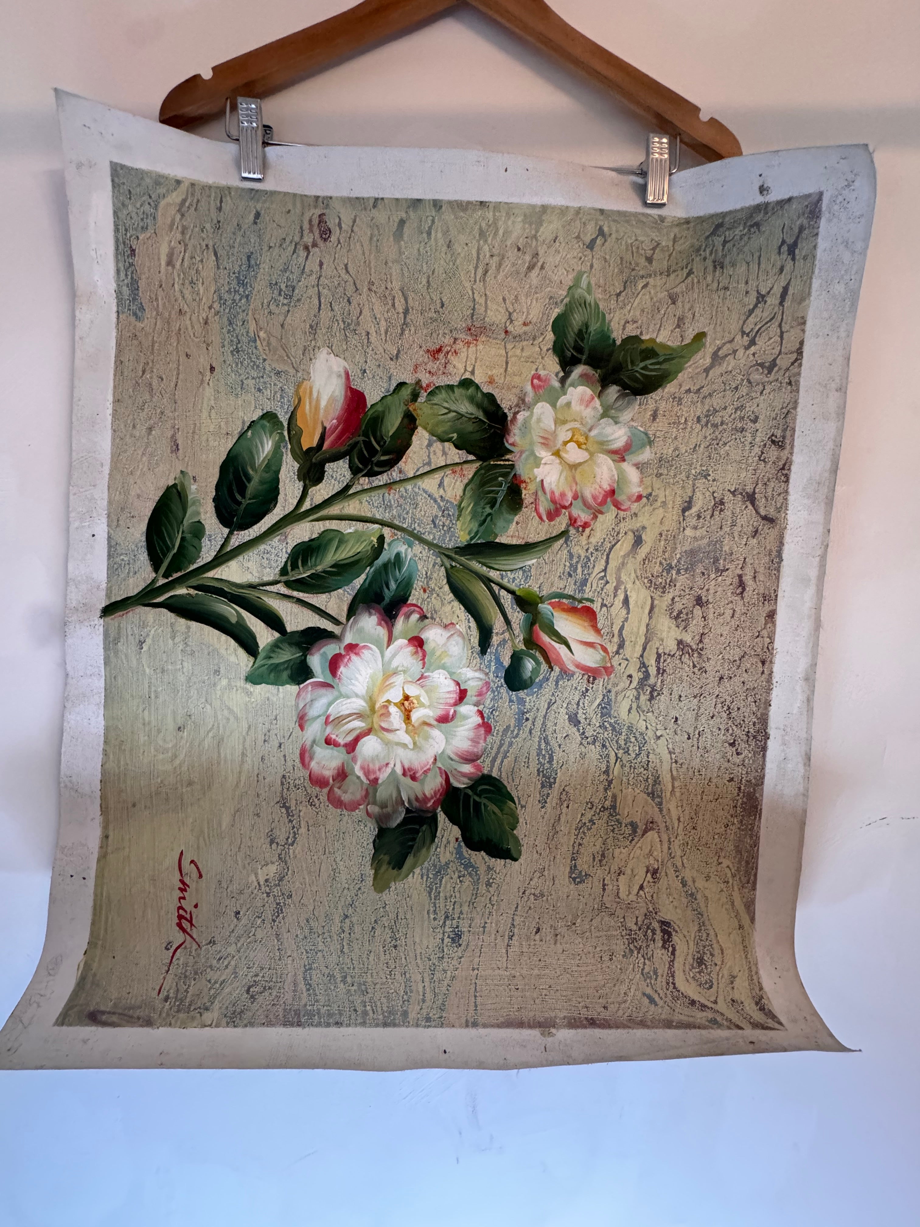 Lot 8: Floral Art Artwork - Barcelona, Spain based Artist (Estimate £20-30)
