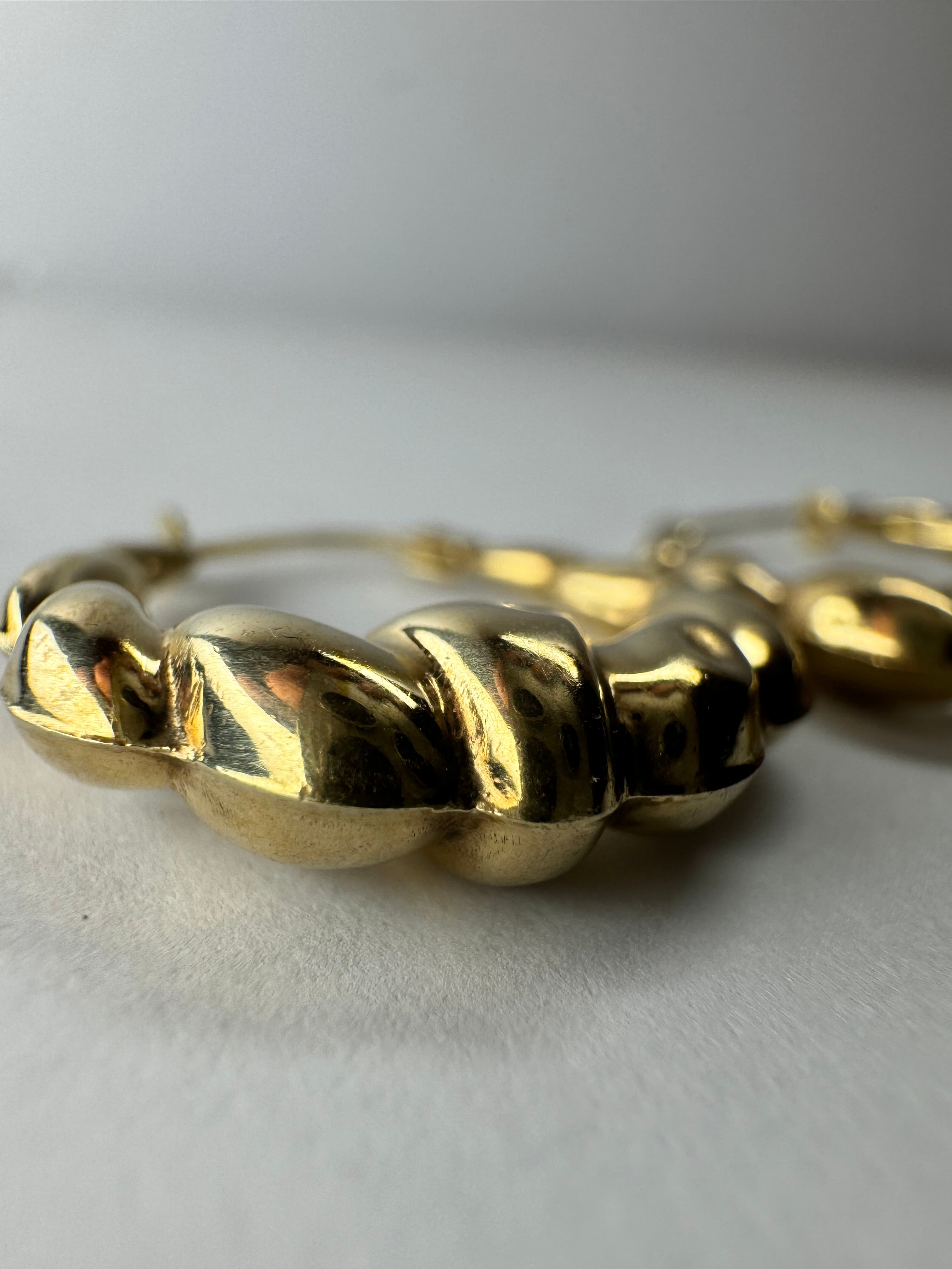 Pretty 9ct Yellow Gold Vintage Earrings