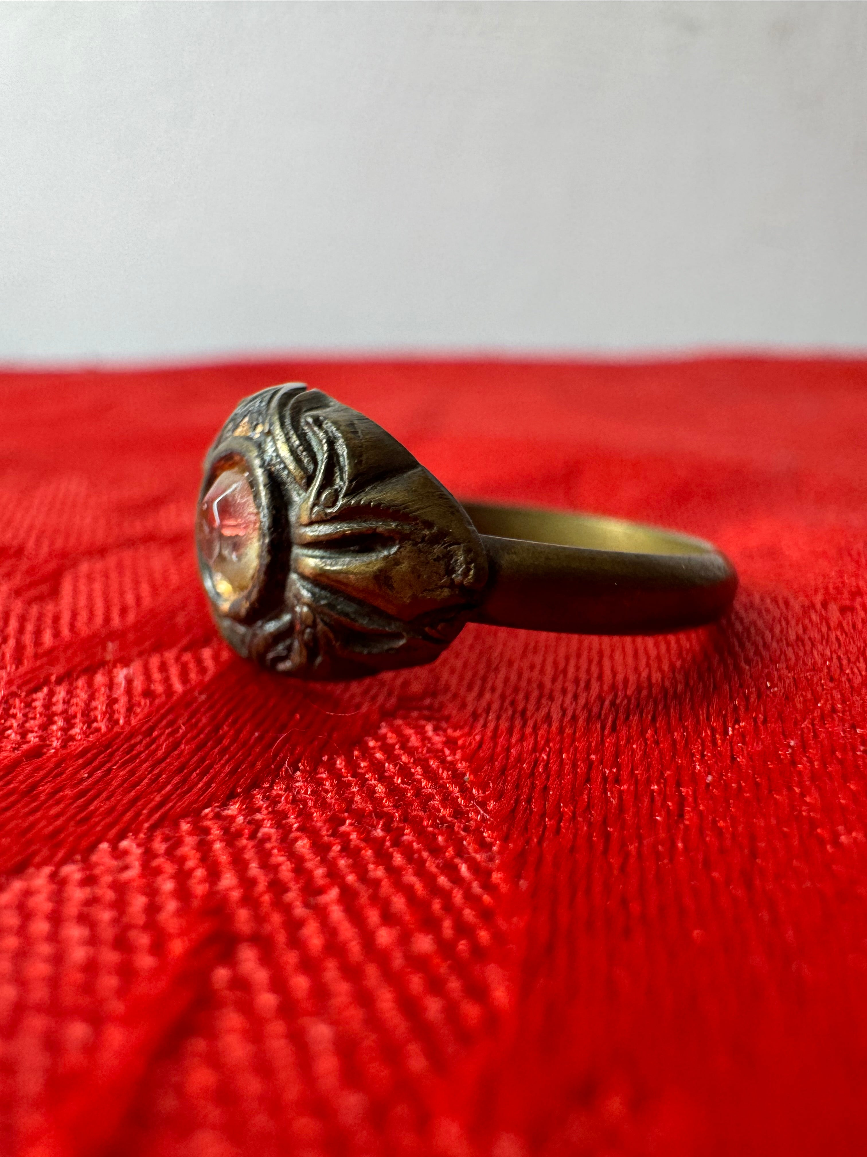Two brass vintage Italian rings