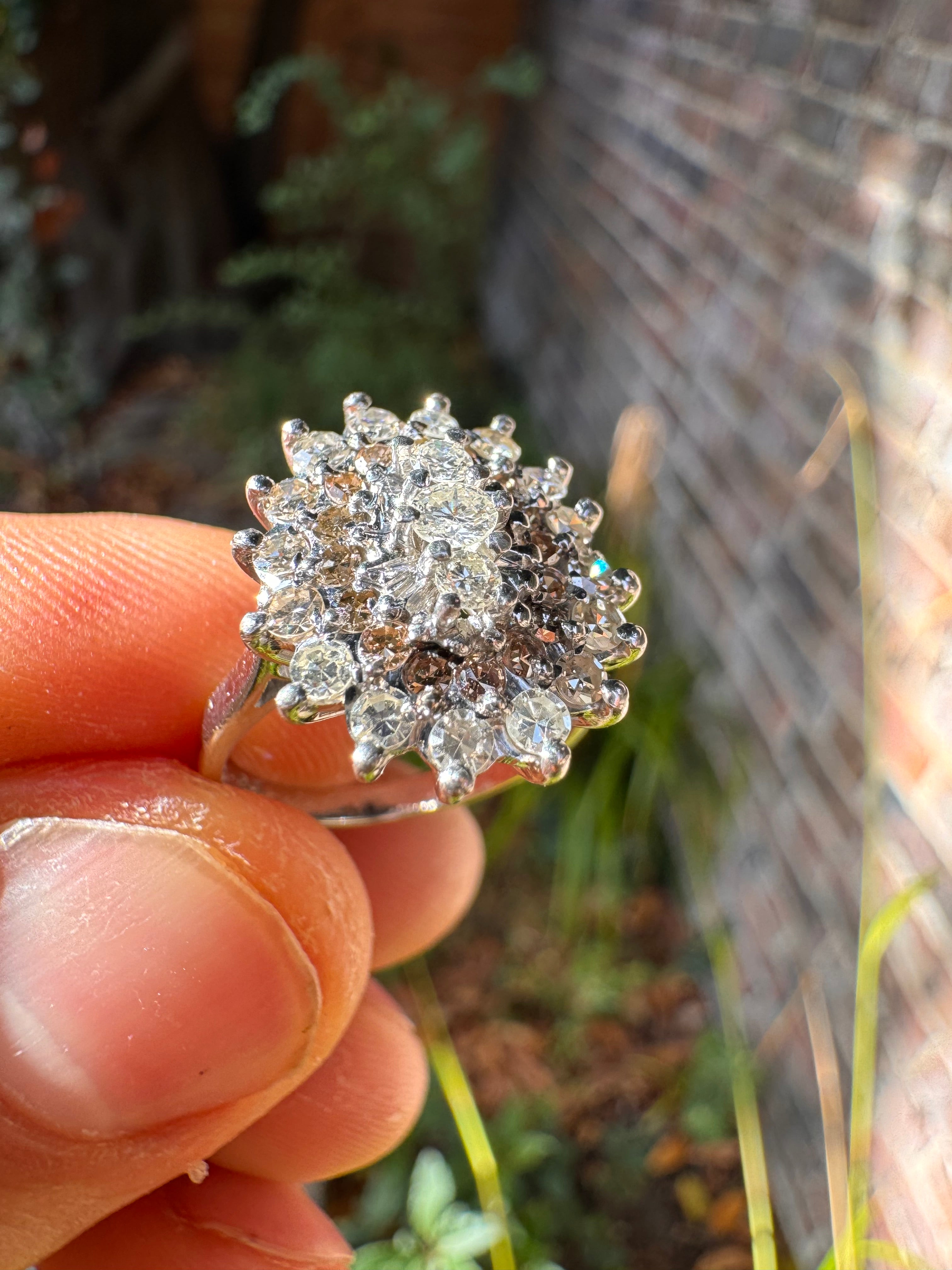 Lot 83: 18ct (36) Natural Diamonds White Gold Ring