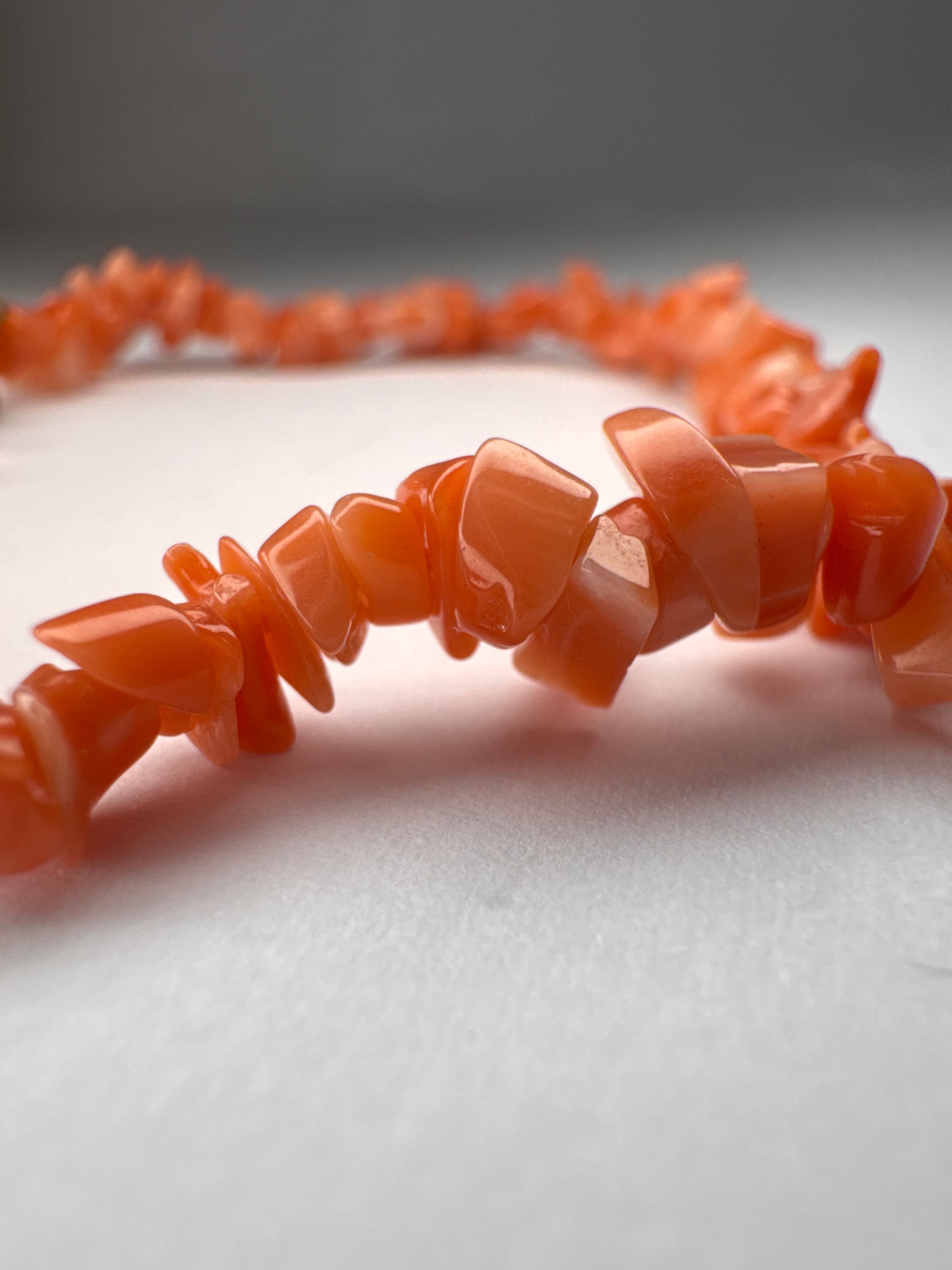 Vintage Coral Bracelet 9ct Clasp